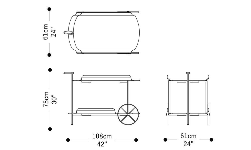 Imagem das dimensões principais do produto